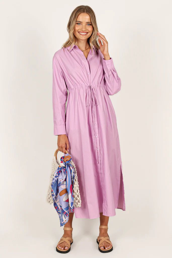 Milly Long Sleeve Maxi Dress - Lilac | Petal & Pup (US)