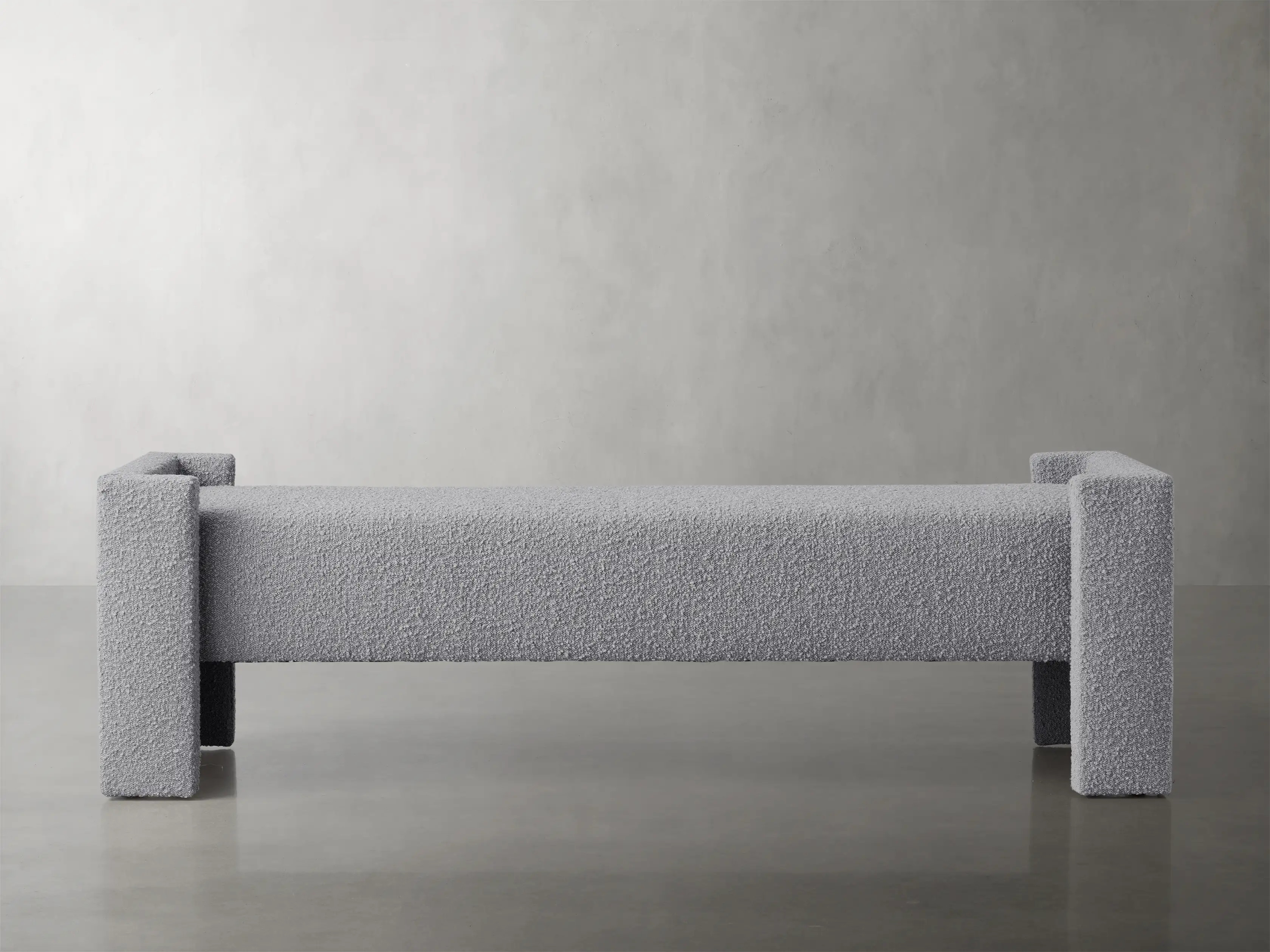 Wyller Bench in Burbank Stone | Arhaus