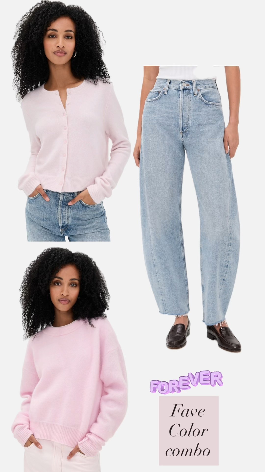 Light pink and light wash denim will forever be a favorite color combination of mine — daily edit cover from Found by Em