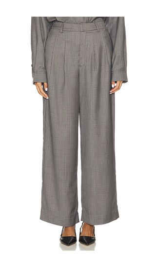 Gestuz Zeffy High Waisted Pants in Grey. - size 36 | Revolve Clothing (Global)