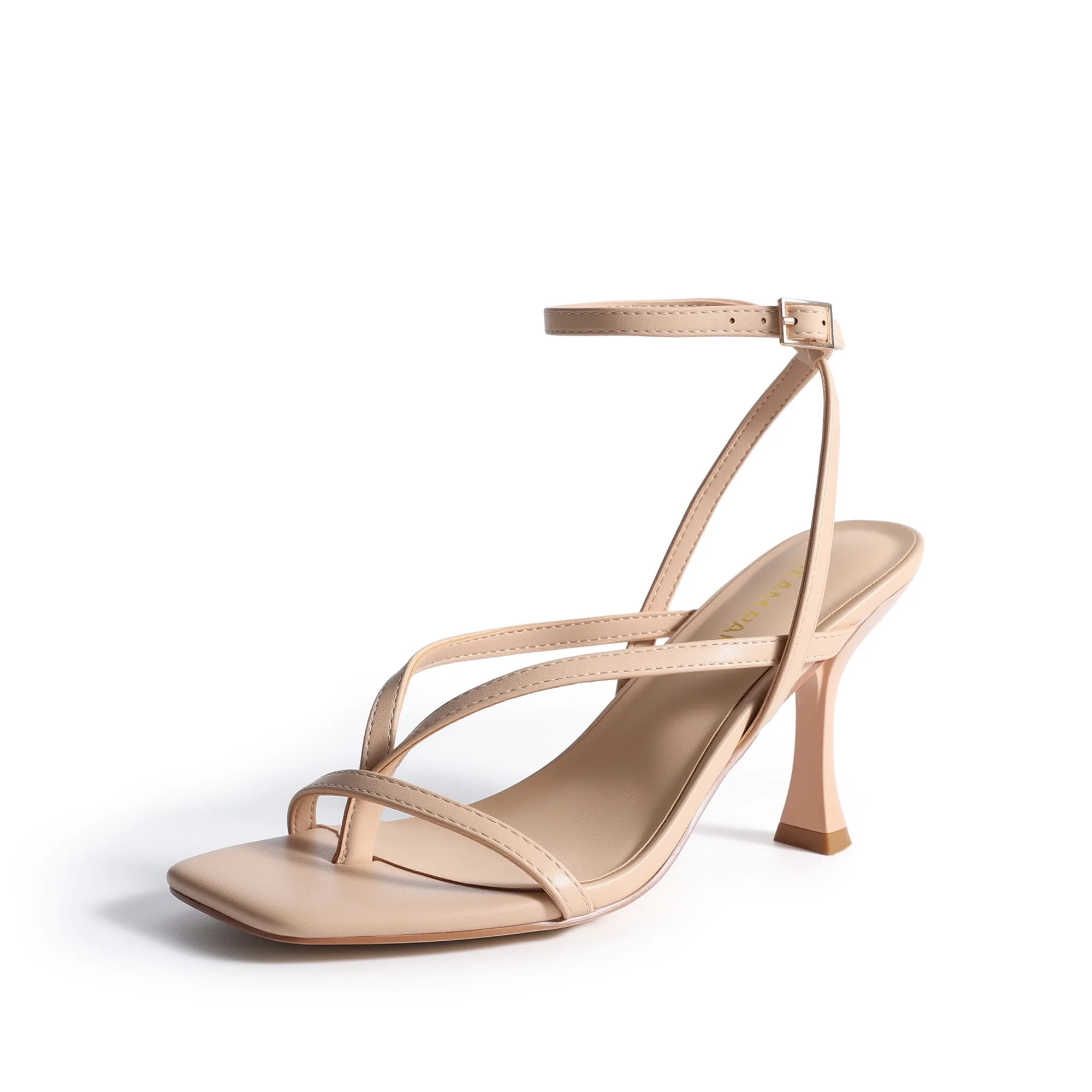 DREAM PAIRS Women's Strappy Kitten Heels Lace Up Open Square Toe Thong Ankle Strap Sandals Dressy... | Walmart (US)