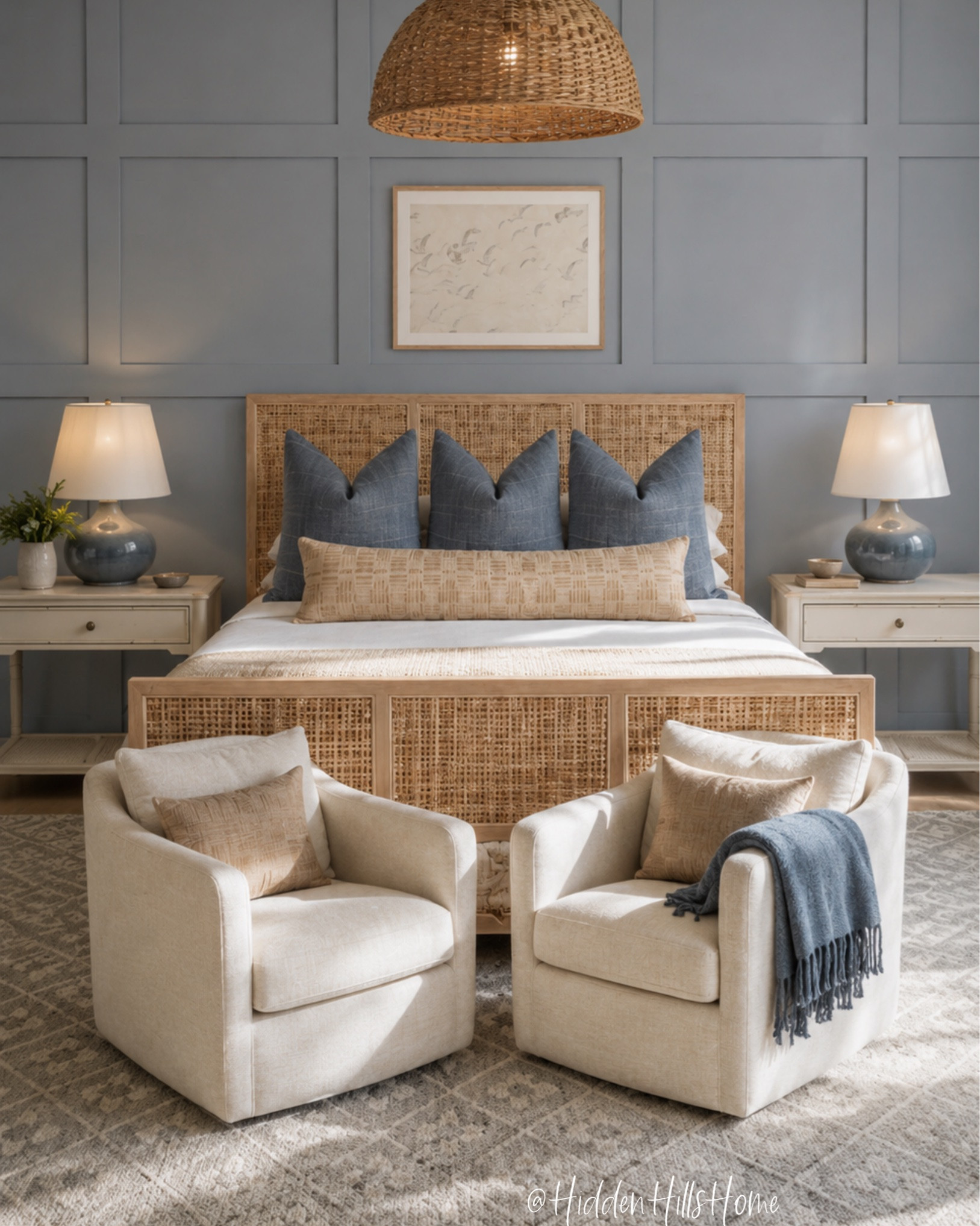 Coastal bedroom decor ideas. Bedroom design, e-design, home decor inspiration, bedding, bedroom inspiration, cane bed, nightstands

#LTKHome #LTKSaleAlert #LTKSeasonal
