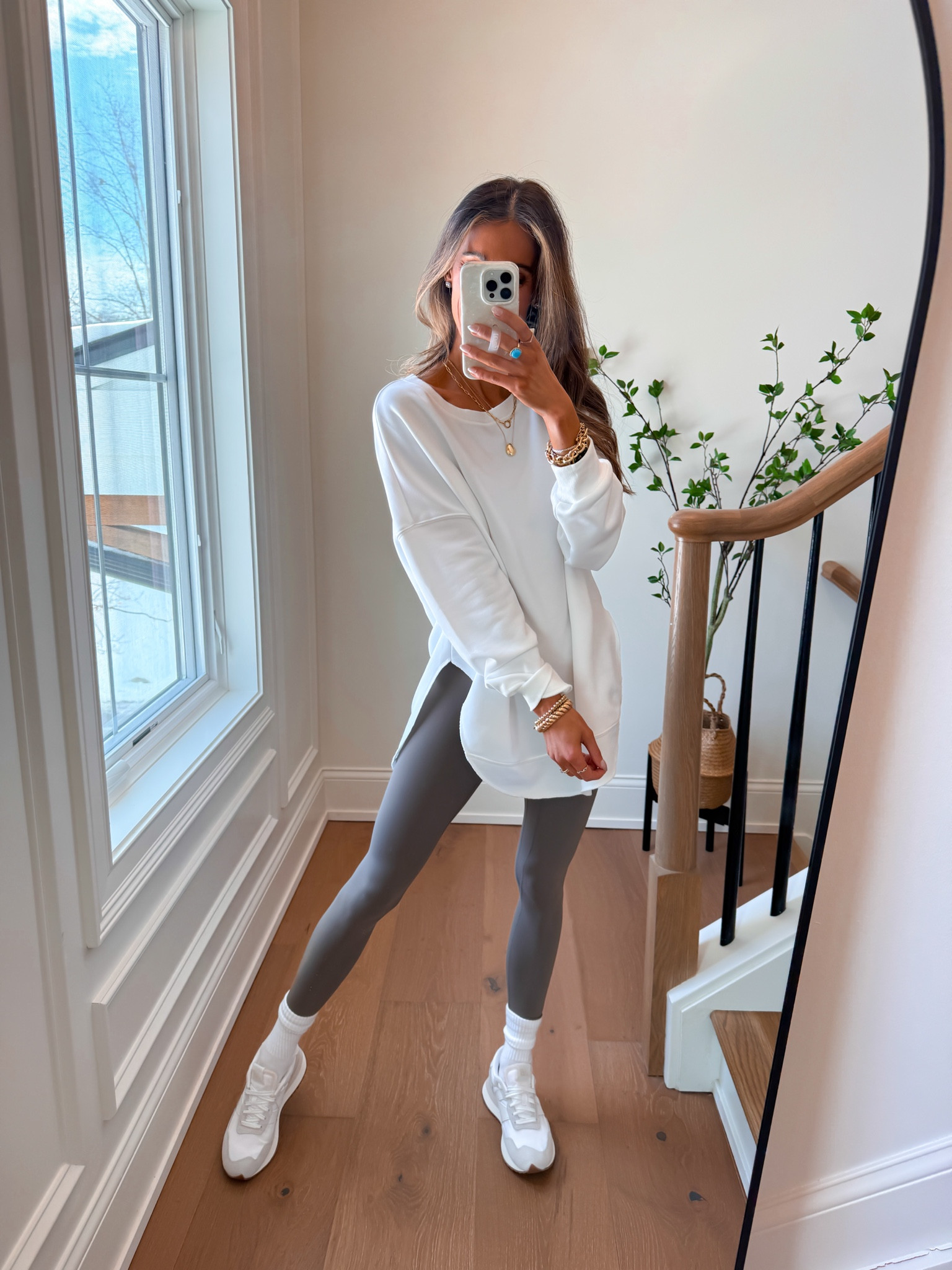 Wearing a medium pullover (I sized up for an even more oversize fit) and xsmall leggings. 

#LTKFindsUnder50 #LTKSaleAlert #LTKootd