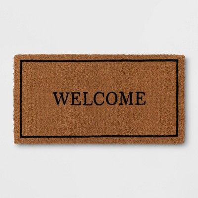 1'11x2'11" 'Welcome' Coir Doormat Black - Threshold™ designed with Studio McGee | Target
