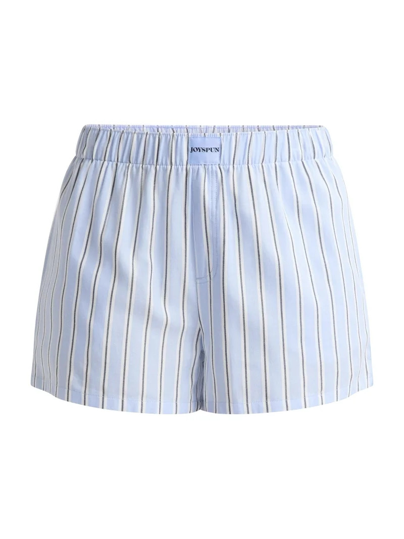 Joyspun Women's Woven Pajama Boxer Shorts, 3'' Inseam, Sizes XS-3X | Walmart (US)