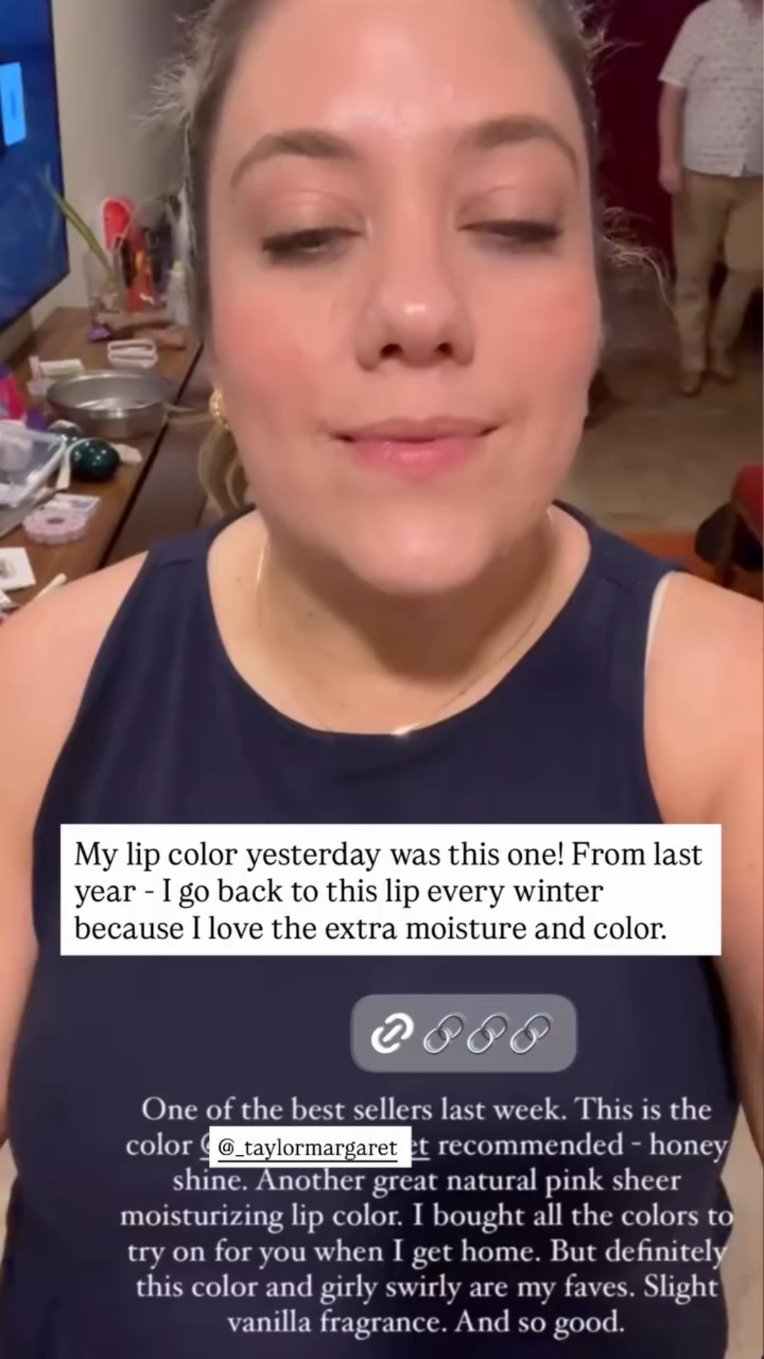 @_taylormargaret  My lip color yesterday was this one (honey shine)! From last year - I go back to this lip every winter because I love the extra moisture and color.

#LTKBeauty #LTKWedding #LTKgrwm