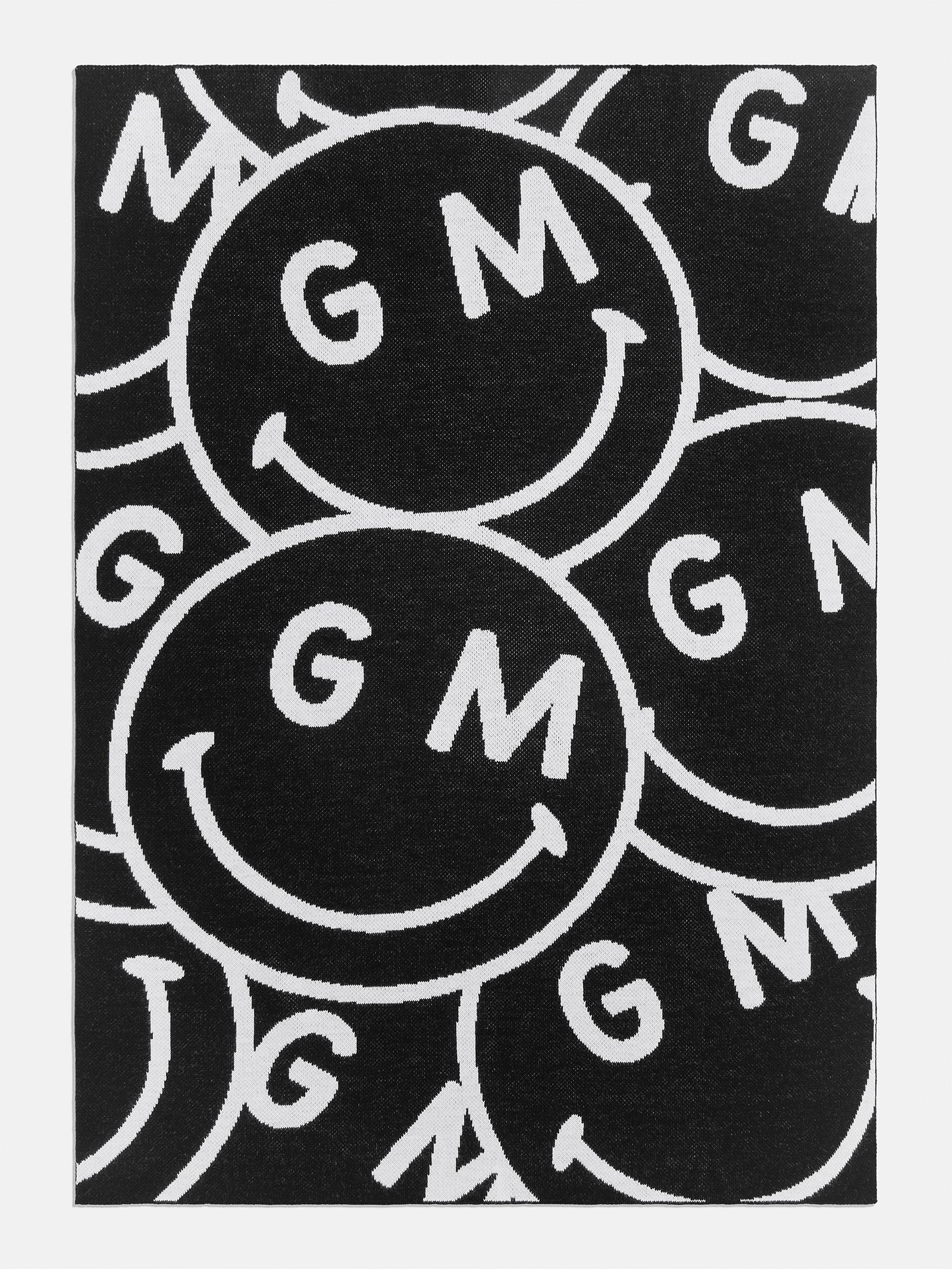Show Me A Smile Custom Blanket - Black/White | BaubleBar (US)