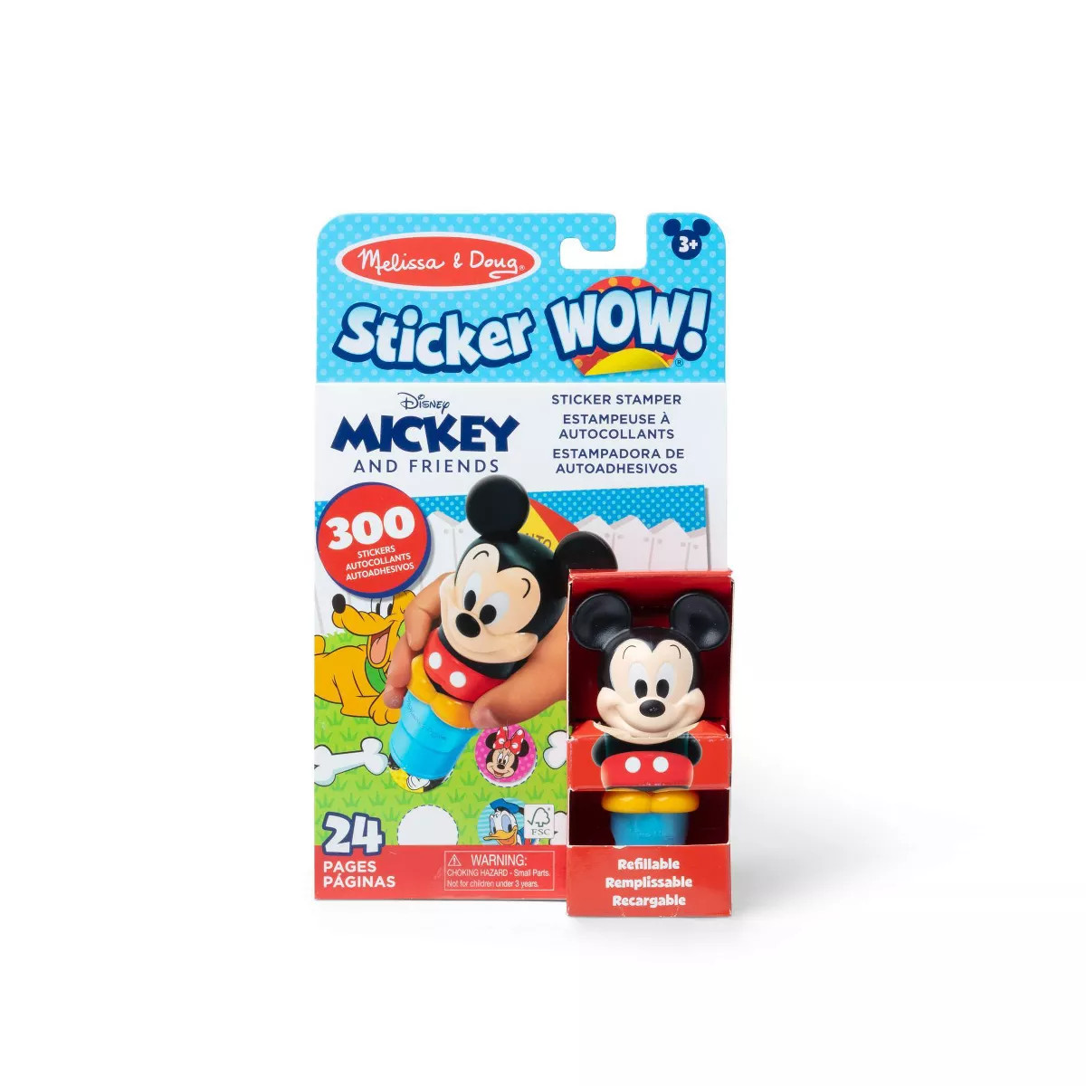 Melissa & Doug Sticker WOW! 24-Page Activity Pad and Sticker Stamper with 300 Stickers - Disney M... | Target
