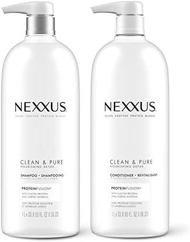 Nexxus Clean and Pure Clarifying Shampoo and Conditioner for Nourished Hair With ProteinFusion, P... | Amazon (US)