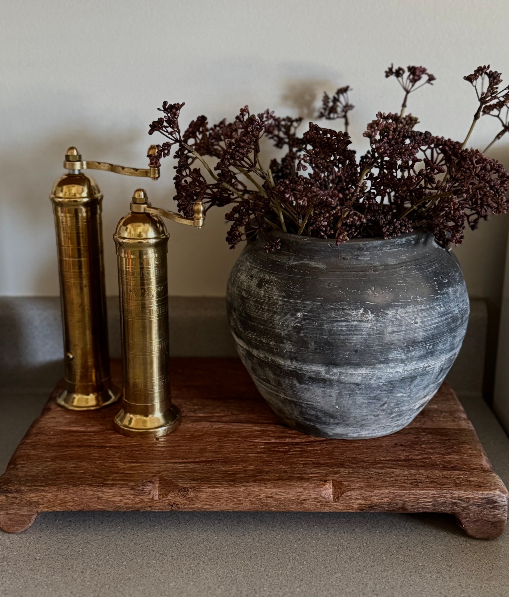 Kitchen styling, wood riser, McGee and co, pepper and vetiver, through the porthole, black vase, rustic vase, planter

Follow my LTK @thenuttybrunettehome on the @shop.LTK app to view this post and get my exclusive app-only content!

#liketkit 
@shop.ltk
https://liketk.it/5pZJh

#LTKSaleAlert #LTKU #LTKHome #LTKHome #LTKSeasonal #LTKU