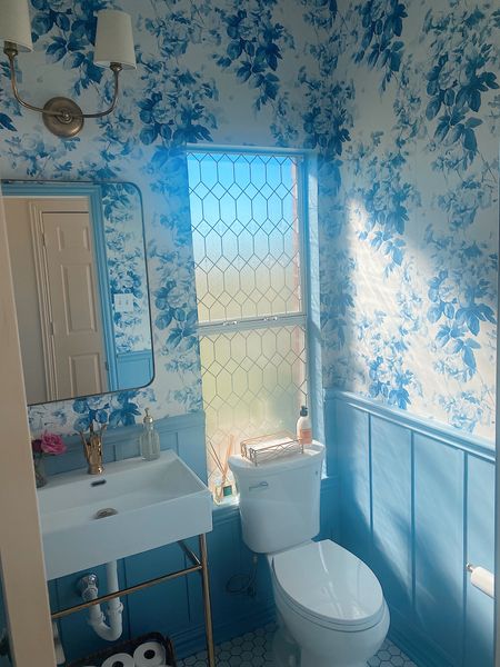This powder room has been a dream to work on 💙

#LTKunder100 #LTKunder50