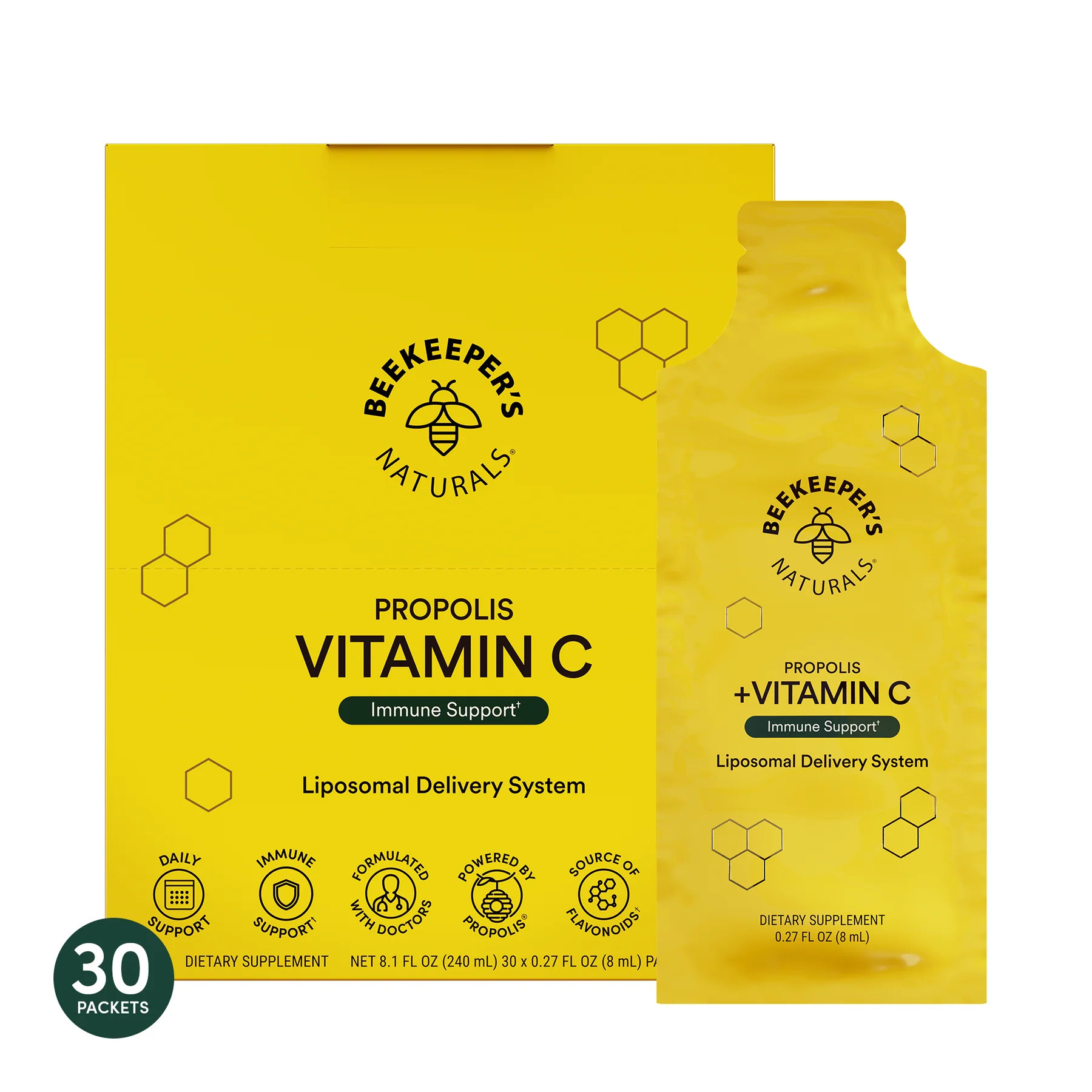 Propolis + Vitamin C Liposomal | Beekeepers Natural's