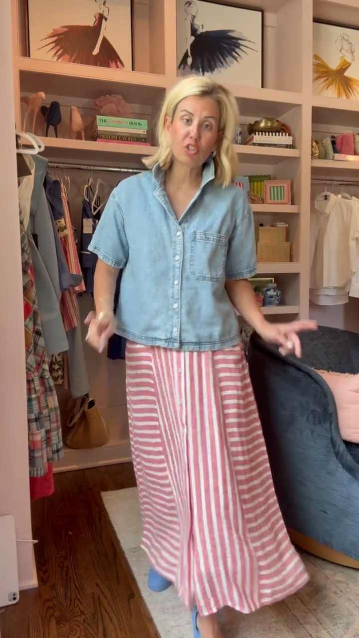 The denim top you need in your closet! Love this skirt and we are styling it all the ways! 

Skirt & denim top - xs 
Jeans - 2 
Espadrilles - 8 tts 

*use Catherine20 for 20% off my bracelets

#LTKdayinmylife #LTKmomlife #LTKOver40