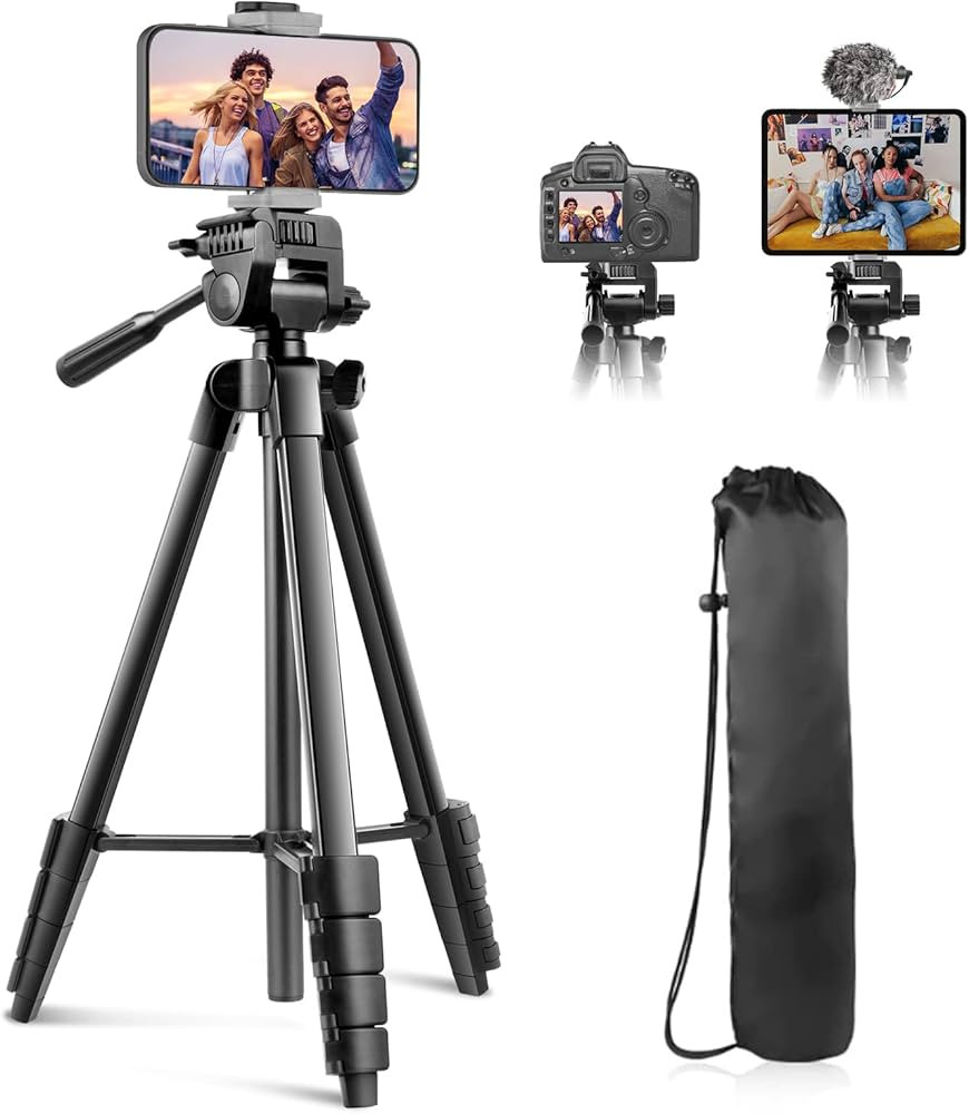 Sensyne 64" Phone Tripod Stand,Versatile Camera&iPad Tripod with Remote and 2-in-1 Phone Holder f... | Amazon (CA)