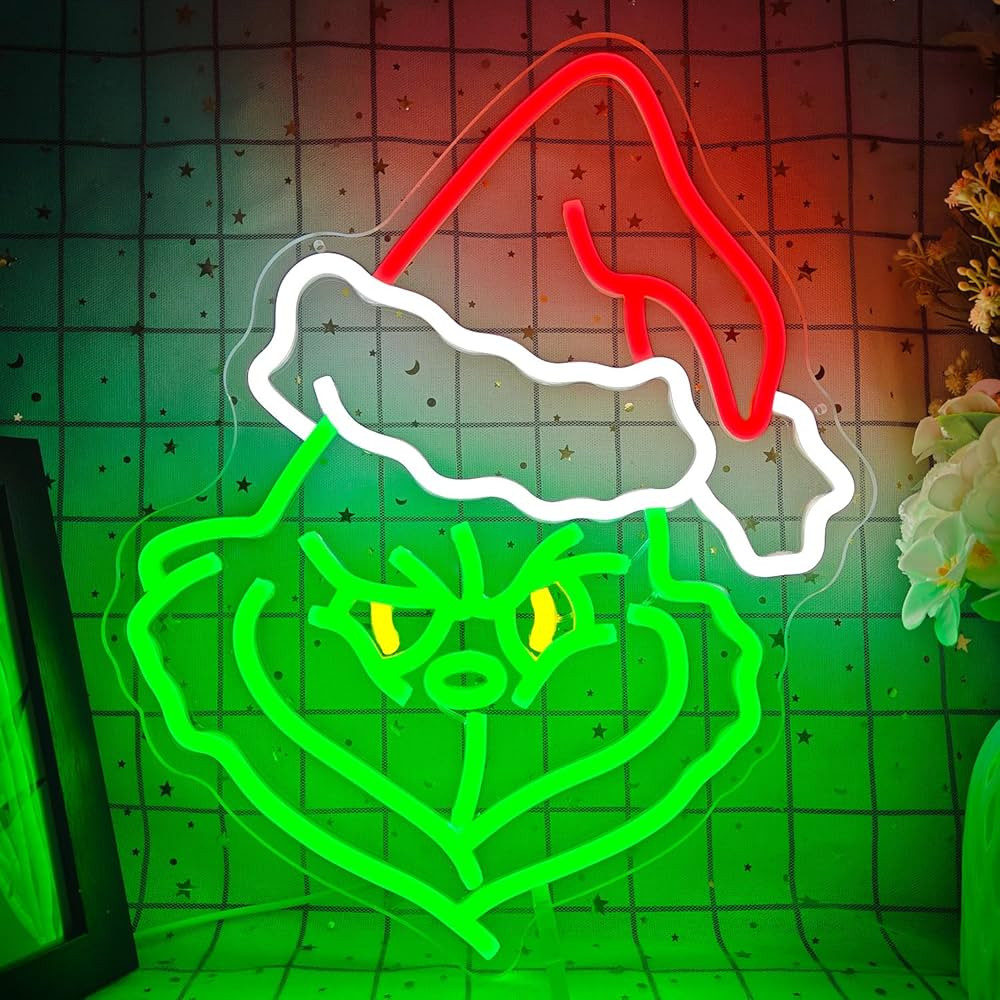 Christmas Neon Sign Cartoon Christmas Neon Light Sign Christmas LED Signs for Wall Light Up Signs... | Amazon (US)