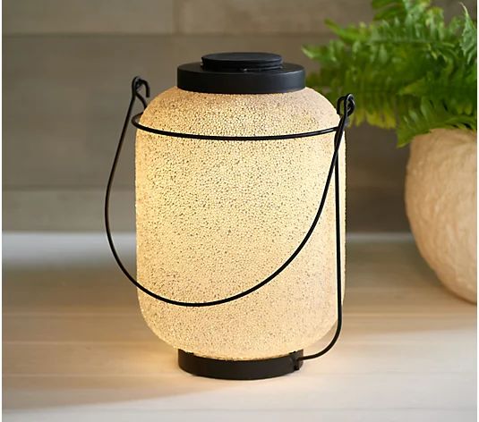Mr. Sunshine Indoor/Outdoor Sea Glass Illuminated Lantern | QVC