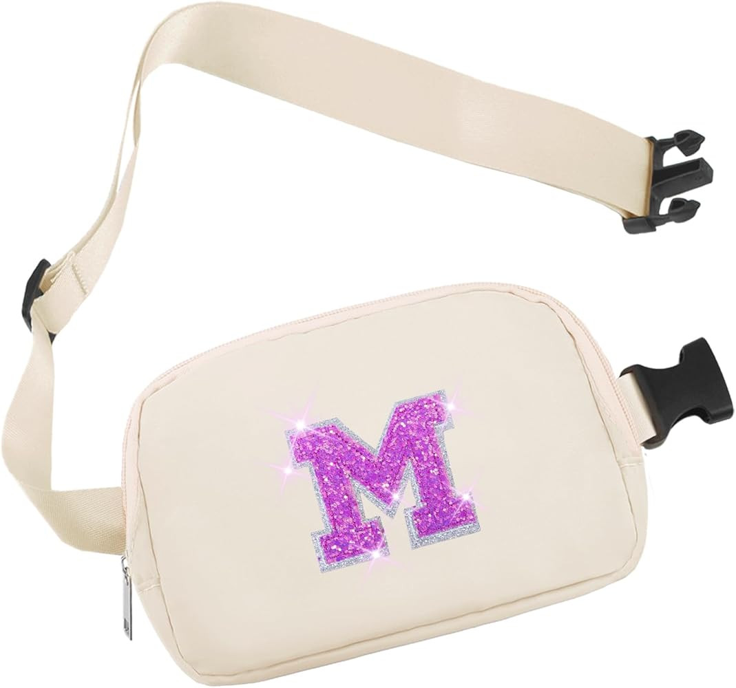 COSHAYSOO Waist Fanny Pack Belt Bag Crossbody Initial Letter for 7 8 9 10 11 12 Year Old Teen Gir... | Amazon (US)
