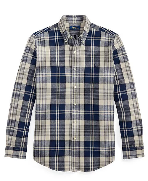Men's Long-Sleeve Oxford Shirt | Macy's