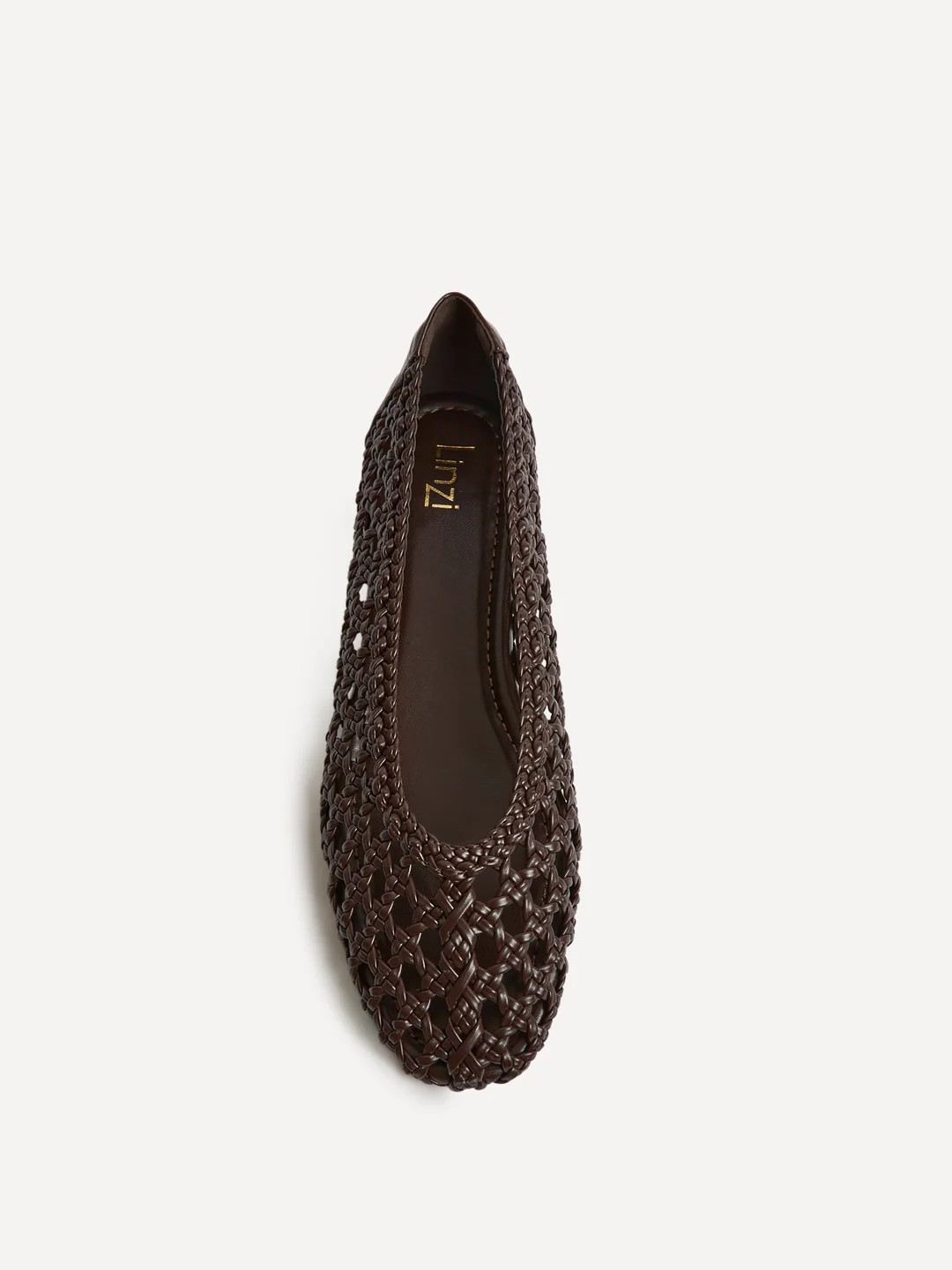 Melina Brown Handwoven Ballet Flats | Linzi Shoes