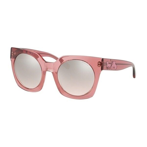 Coach Square HC8250F Women TRANS PINK Frame SILVER PINK GRADIENT FLASH Lens Sunglasses | Bed Bath & Beyond
