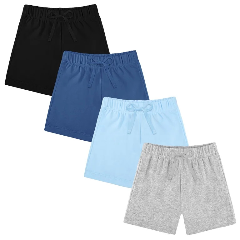 Resinta 4 Packs Unisex Baby Toddler Cotton Shorts Baby Pull-on Shorts with Drawstring Soft Summer... | Walmart (US)