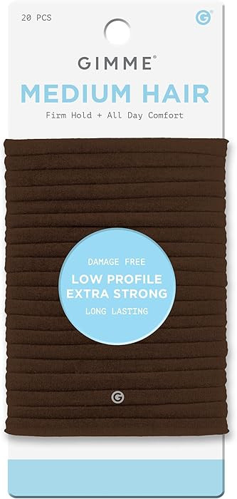 Gimme Beauty Low Profile Hair Bands - Gentle, No-Snag Elastic Ties for Fine & Thick Locks - Non-S... | Amazon (US)
