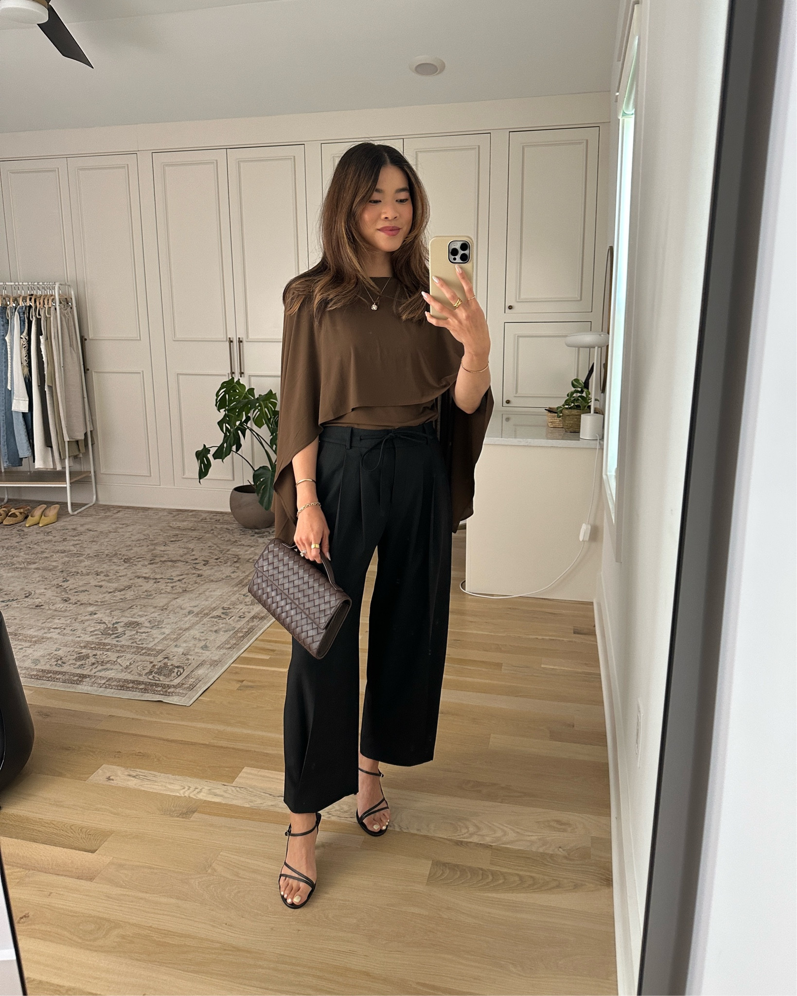 Sizing info:
•Brown top size XS 
•Black cropped pants size 2XS in Black 

petite fashion, get dressed with me, outfit inspiration, ootd, nashville outfit, Nashville influencer, petite style, vacation style, casual outfits, mom style, petite pants, spring outfits, spring outfit info, spring pants, spring outfit idea, spring top, spring bag, spring tank, spring shoes, summer pants, petite pants, cropped pants, aritzia pants, cape top 

 @Aritzia 

#LTKSeasonal #LTKPetite #LTKootd