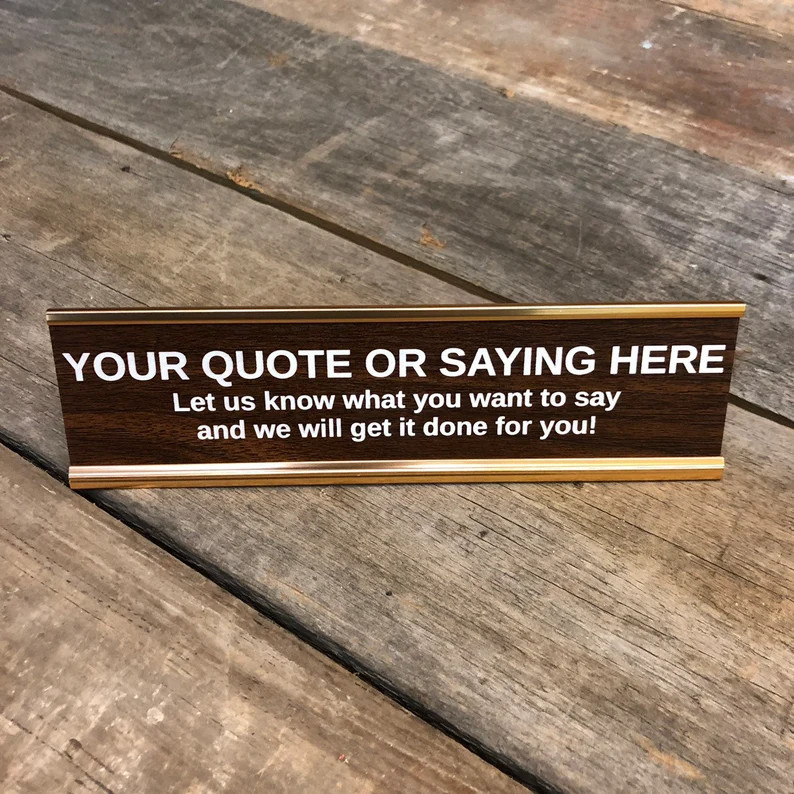 Custom Engraved Desk Name Plate Funny Desk Sign Boss Gag Gift | Etsy | Etsy (US)