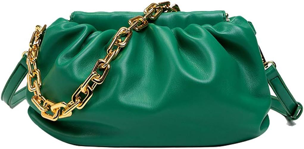 Women's Chain Pouch Bag Cloud-Shaped Dumpling Clutch Purse Fashion Trendy Shoulder Crossbody Hand... | Amazon (US)