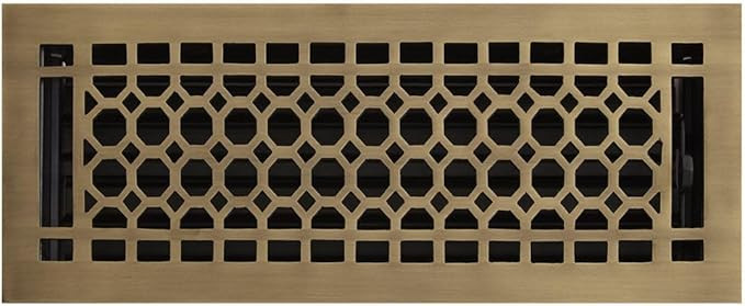 301622 Honeycomb Brass Floor Register - 4"x10" (5"x11-1/8" Overall) | Amazon (US)