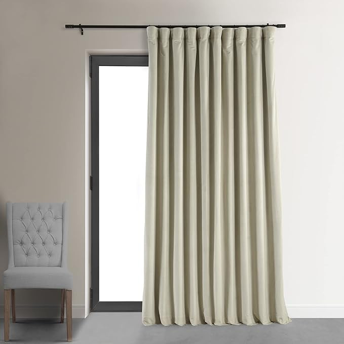 HPD Half Price Drapes Signature Velvet Thermal Blackout Curtains for Living Room 120 Inch Long (1... | Amazon (US)