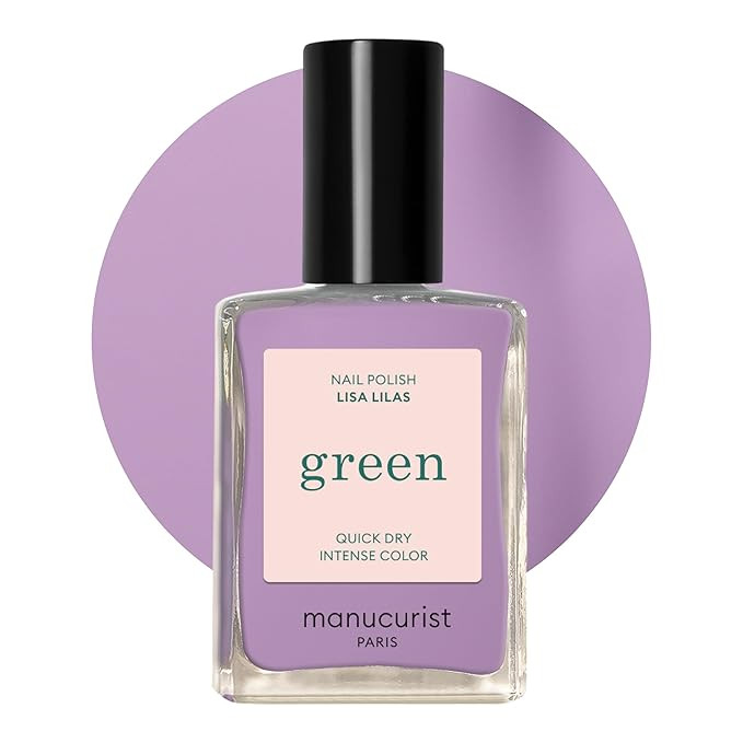 Manucurist Green Quick Dry Nail Polish Lisa Lilas - Lilac Purple Nail Polish - 9-Free, Plant-Base... | Amazon (US)