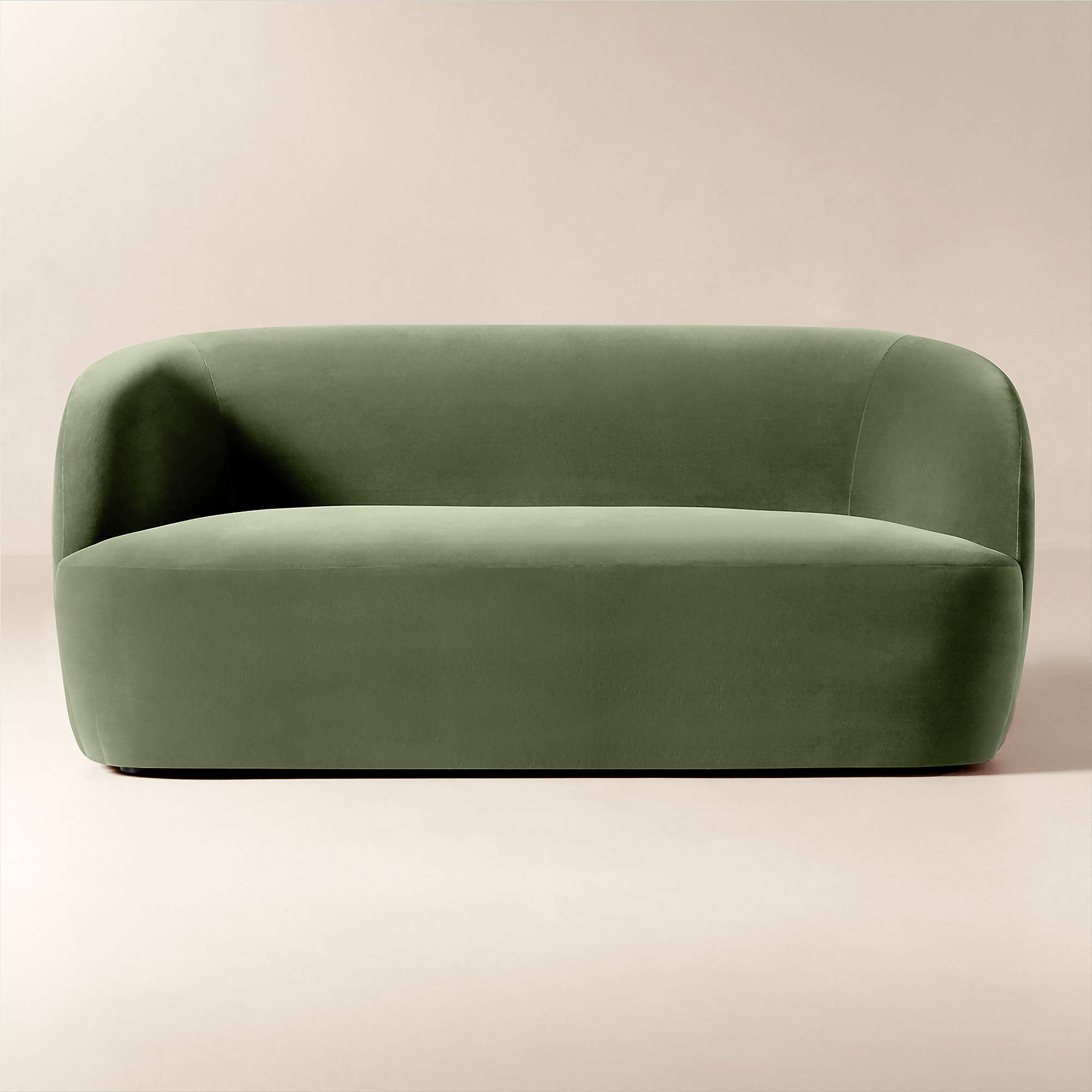 Gwyneth 68" Sage Green Velvet Loveseat + Reviews | CB2 | CB2