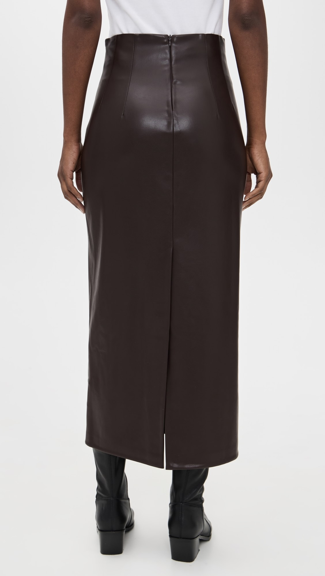 Faux Leather Hi-Waist Curve Skirt | Shopbop