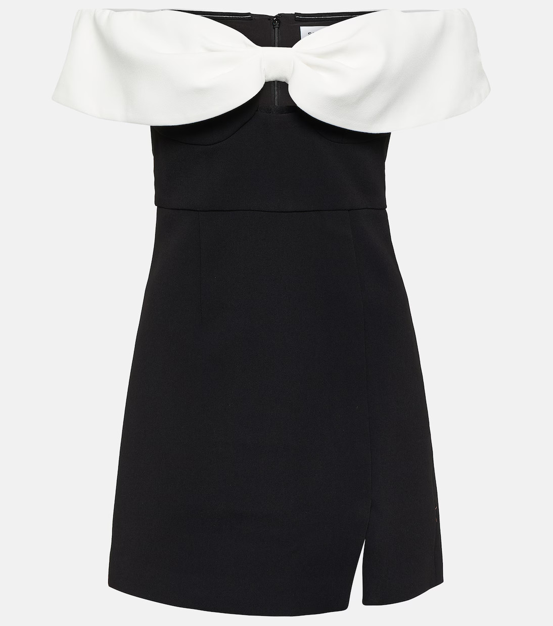 Miniabito in crêpe con scollo bardot | Mytheresa (INTL)