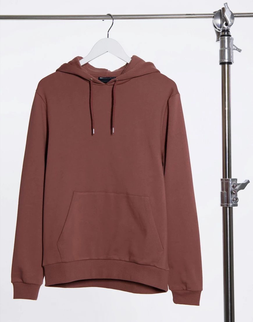 ASOS DESIGN hoodie in brown | ASOS (Global)