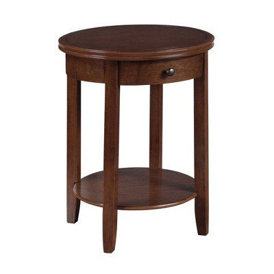 American Heritage Baldwin 1 Drawer End Table with Shelf Espresso - Breighton Home | Target