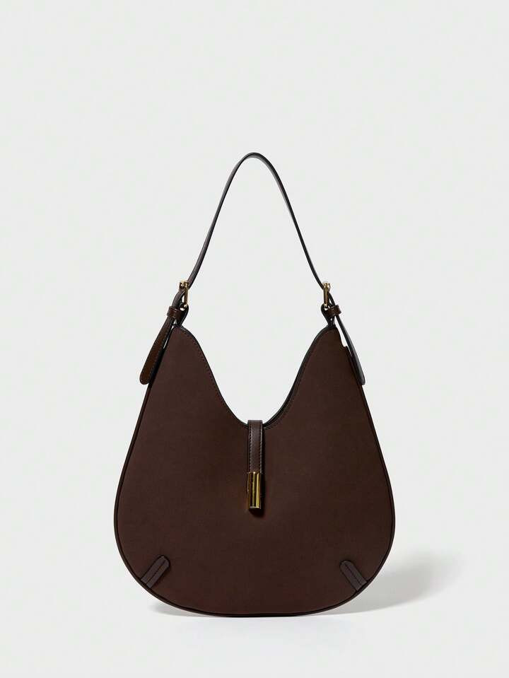 SHECARRY Bolsas De Ombro Femininas Em Camurça, Elegantes E Requintadas Para Escola, Viagem, Trabalho No Outono E Inverno. Bolsa De Camurça Moderna E Da Moda Para Mulheres, Combinando Perfeitamente Com Roupas Femininas De Outono. | SHEIN