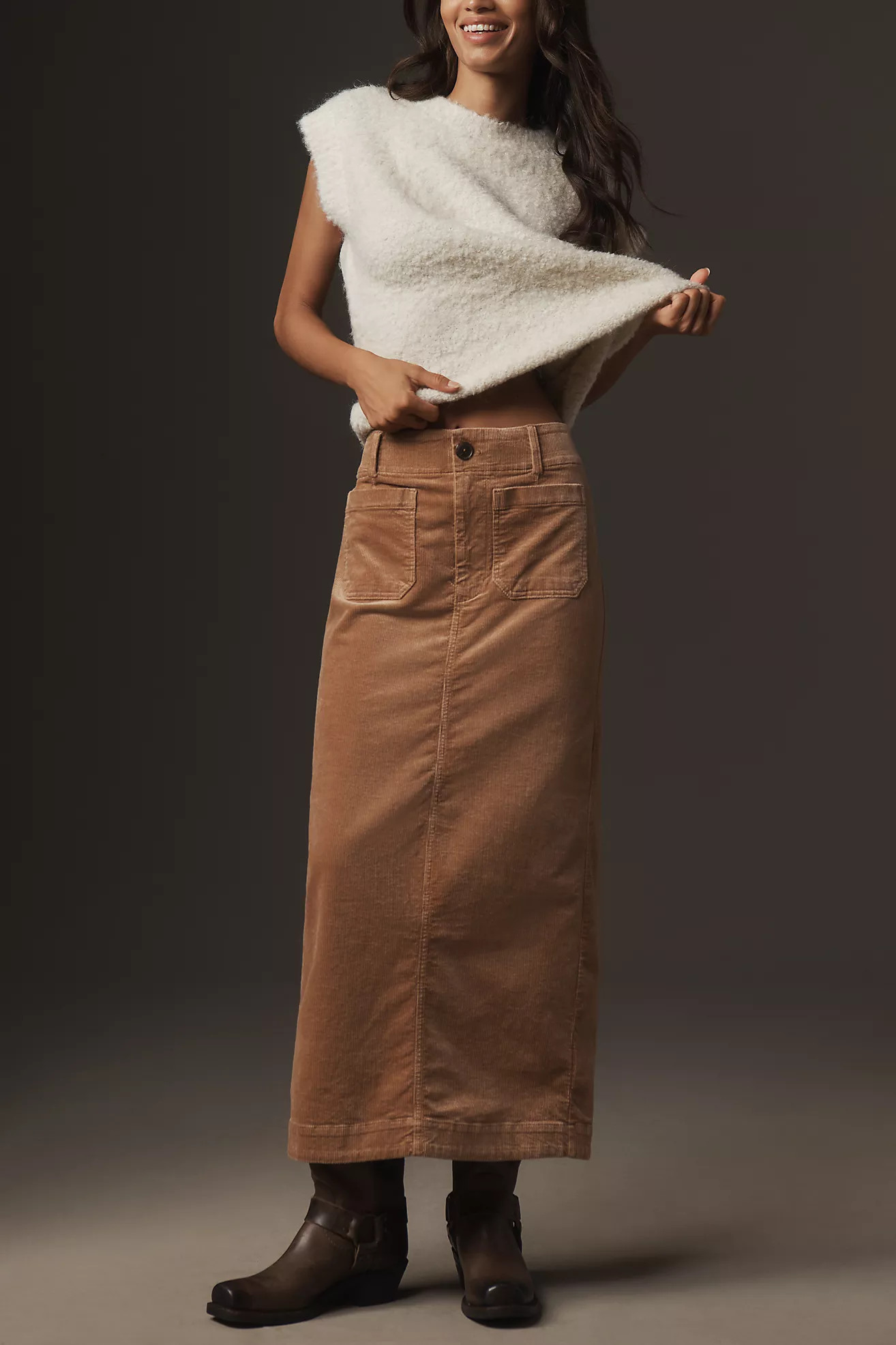 The Colette Corduroy Maxi Skirt by Maeve | Anthropologie (US)