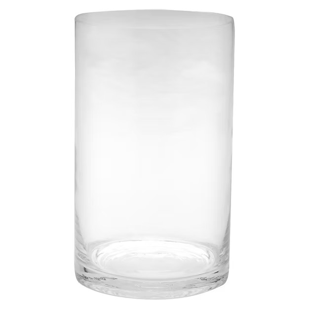 10"x6" Glass Cylinder Vase - Diamond Star | Target