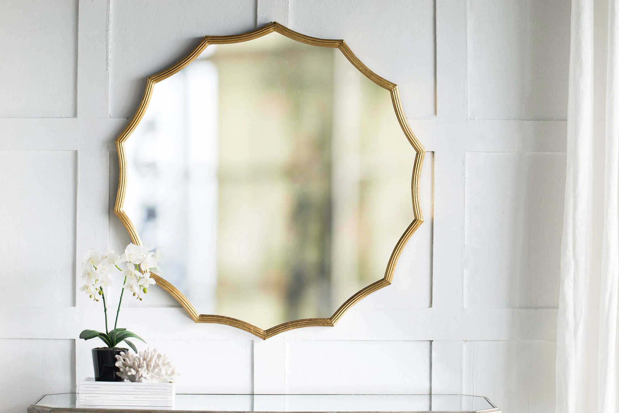 Runi Wall Mirror,Bathroom Metal Mirror,Living Room Mirror,Bedroom Mirror | Wayfair North America