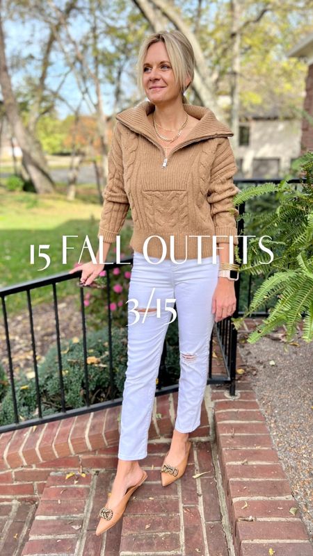 🍂 15 Fall Outfits🍂

Day 3….  Love a camel sweater with white jeans! Add in some camel mules to pull it all together.  So dreamy and a bit unexpected all at once!

#LTKshoecrush #LTKSeasonal #LTKstyletip
