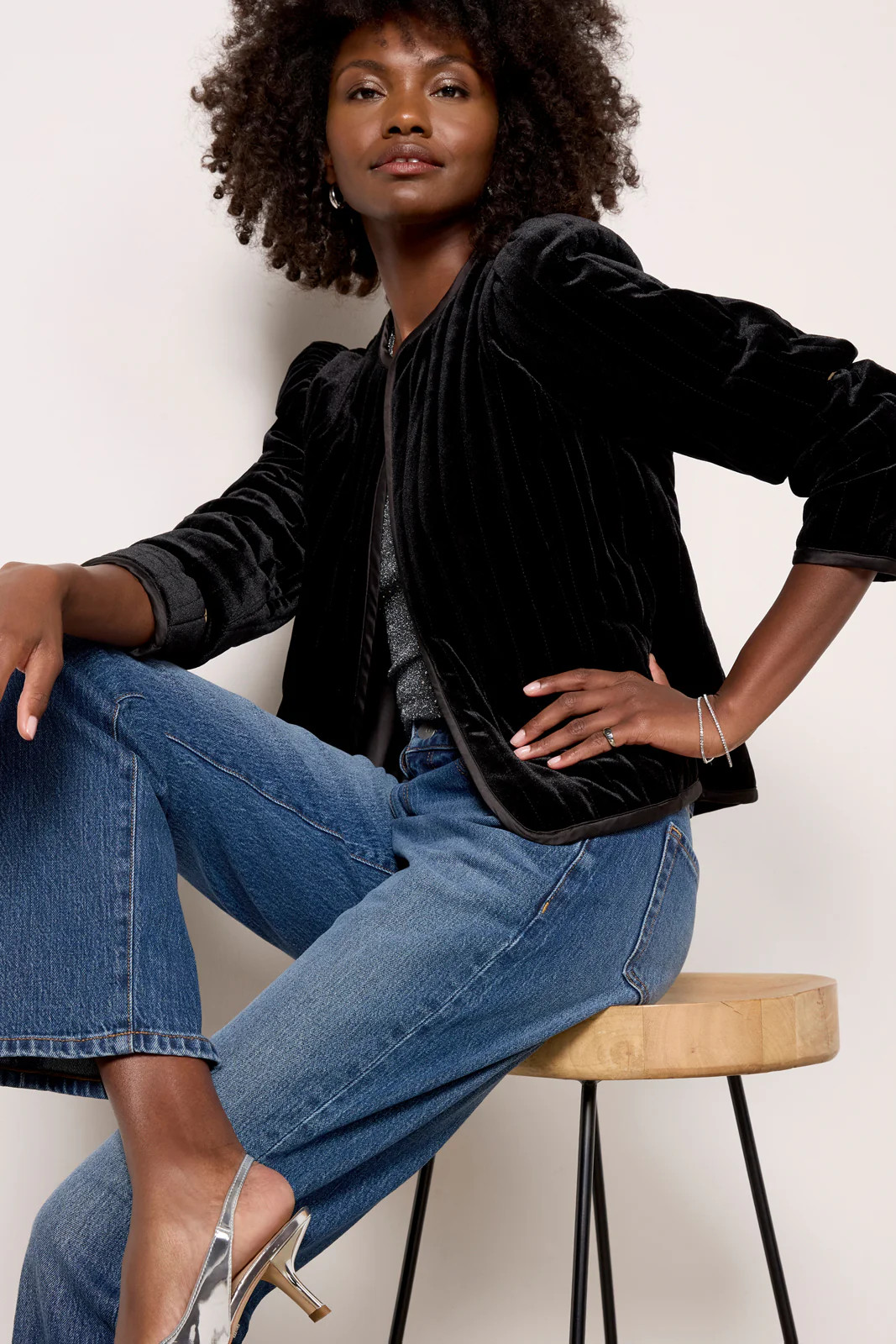 Quilted Velvet Jacket | Evereve