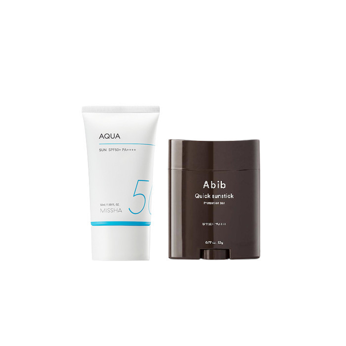 Abib - Quick Sunstick Protection Bar SPF50+ PA++++ - 22g X MISSHA - All-Around Safe Block Aqua Sun SPF50+ PA++++ - 50ml Set | Stylevana