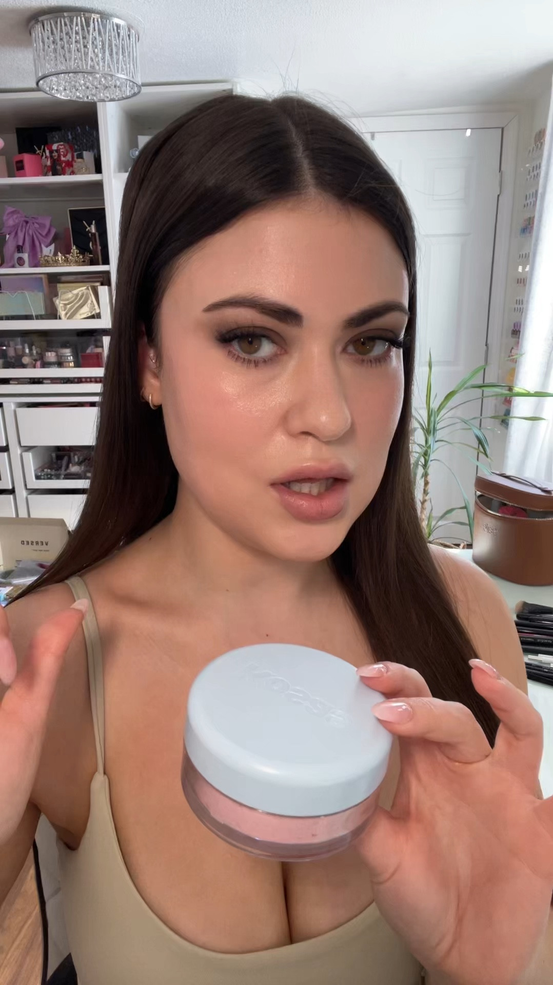 Testing loose setting powders ☁️ Kosas Translucent Candy & Makeup by Mario Fair Pink 🩷 

#LTKBeauty