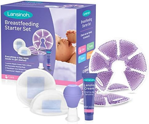 Lansinoh Breastfeeding Starter Set for Nursing Mothers, Breastfeeding Gift for Baby Showers and N... | Amazon (US)