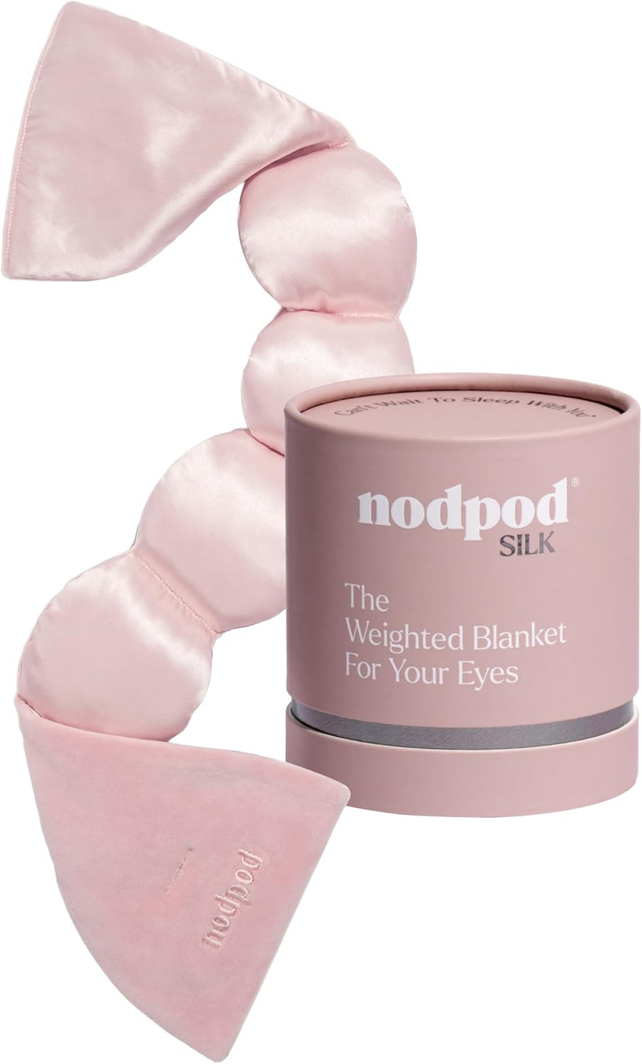 nodpod Mineralized Silk Gentle Pressure Sleep Mask, Weighted Eye Mask | Amazon (US)
