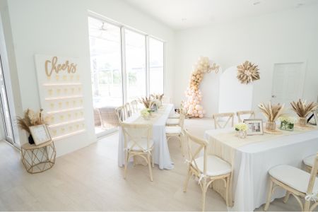 If you watched my recent stories, my family and I hosted my Baby Shower this past weekend! I’ve linked all the Boho Inspired Baby Shower Decor below! Not linked are the chair rentals, arches and champagne wall (made by my dad) and vases (all from
Hobby Lobby)! I made the boho floral arrangements myself using the linked dried flowers. Balloon garland was DIY with Etsy balloons linked. What did you think of my Champagne and Bunnies Boho themed baby shower? Would love to hear from you! 🤍 

#LTKbump #LTKhome #LTKbaby