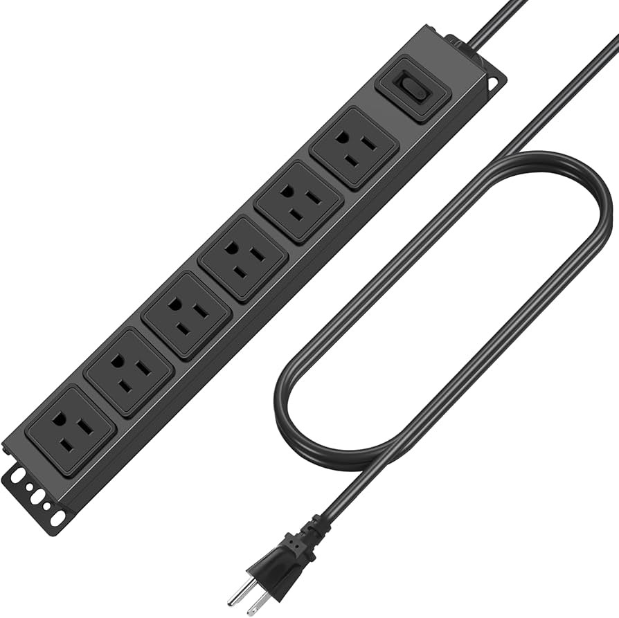 Amazon.com: HHSOET Wall Mount Magnetic Power Strip, Under Desk 6 Outlet Mountable Socket, Metal L... | Amazon (US)