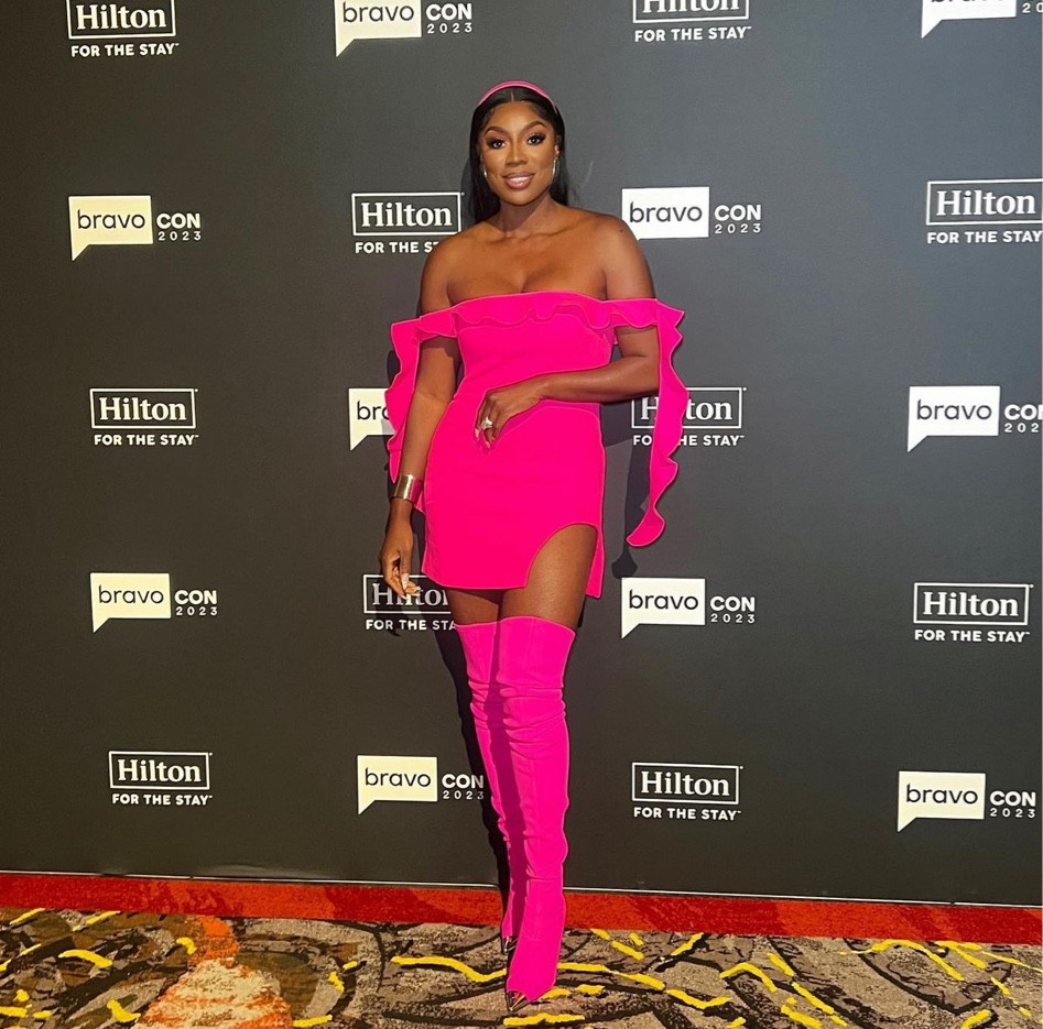 Wendy Osefo at Bravocon in David Koma!